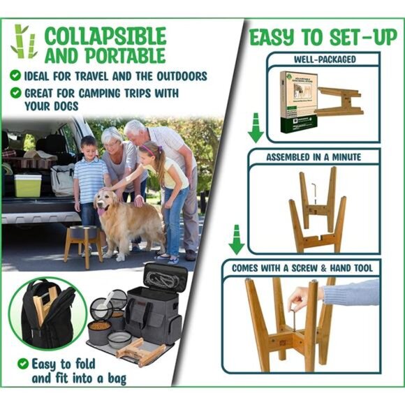 Dog Bowl Stand (14-inch High) - Ideal for Large Breeds, Use to Elevate, Raised - Picture 6 of 7